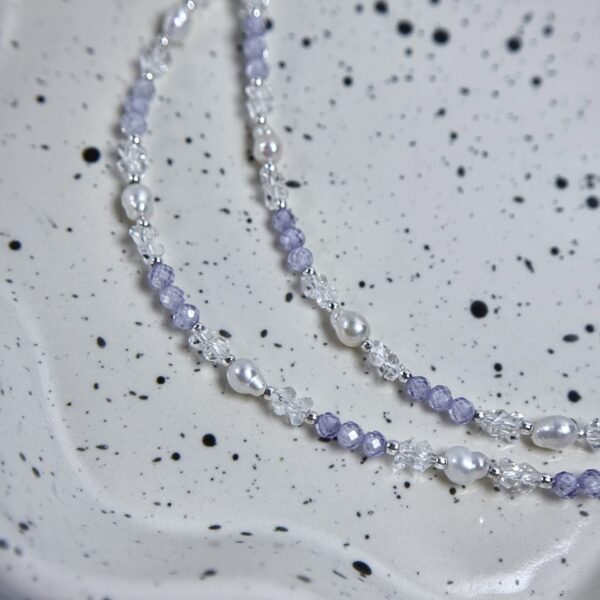 Vėrinys iš cirkonio ir perlo